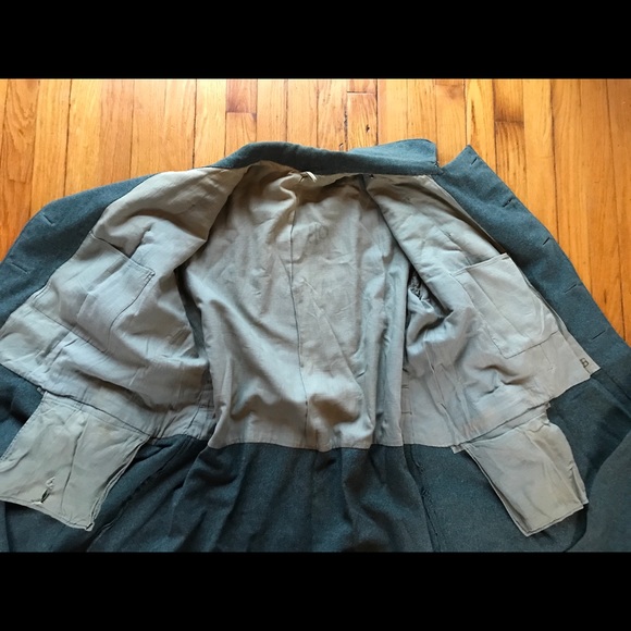 Full length vintage wool military pea coat - Picture 4 of 6